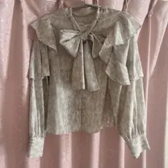 美品 one after another NICE CLAUP フリルブラウス