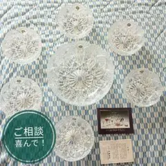 HOYAクリスタルガラス ボウル 大鉢1約22cm 小鉢6　約14cm そうめんのサムネイル