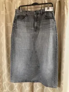 UNIQLO JEANS ユニクロ　デニムパネルロングスカート　グレー　76