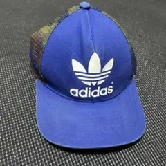 00s adidas メッシュキャップ トレフォイル カモフラ 迷彩 青のサムネイル