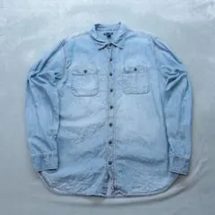 GAP 古着 A0466 デニムシャツ XL 青 長袖