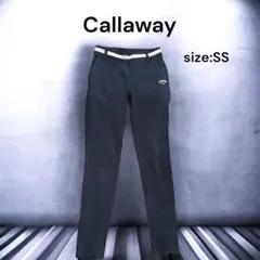 キャロウェイ ゴルフウェア レディース SS 紺 ストレッチ スリムパンツ