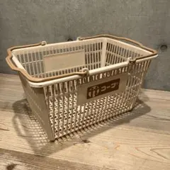 超希少　コープ　生協　買い物かご　収納　かご　店舗　非売品　昭和レトロ　企業物 昭和レトロ イズミヤ 買い物かご レトロポップ 収納 かご 店舗 - メルカリ