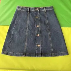 GU デニムフロントボタン ミニスカート