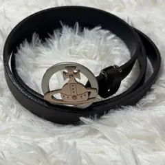 VivienneWestwood サークルオーブバックル レザーベルト ホワイト