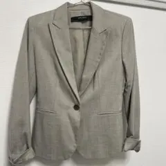 【最終値下げ】ZARA BASIC テーラードジャケット ライトグレー