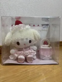 マイメロ いちごホイップケーキデザインシリーズ　ぬいぐるみ＆アクセサリーケース