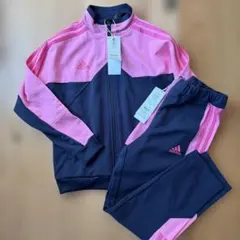 タグ付き新品未使用　adidas ジャージセット 140サイズ ピンク/ネイビー