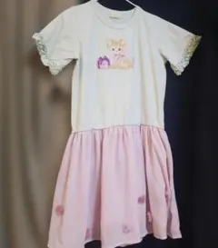 パンパンチュチュ 120cm ワンピース 半袖 猫のサムネイル