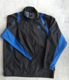 adidas ウインドブレーカー黒/青 サイズ160