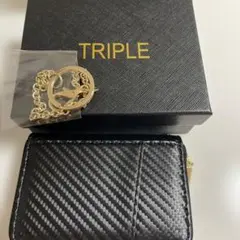期間限定半額セール⭐️TRIPLE 本革コインケース カードケース キーリング付き