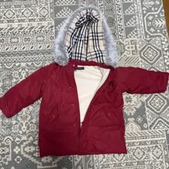 Burberry 赤 フード付きジャケット　90cm