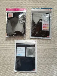 【3点セット】HEATTECH ブラック M
