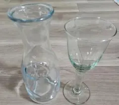 ガラス製ワイングラス 約20cm