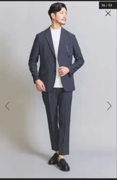スーツセレクト × Marzottoセットアップ ダブルスーツ ネイビー A4