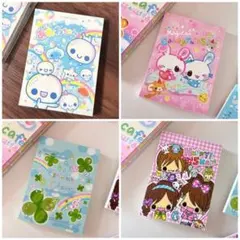 平成女児　メモ帳4冊セット　あわわちゃん　うさぎ　クローバー　女の子　バラ売り可