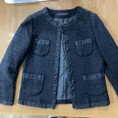 ユナイテッドアローズ　グリーンレーベル　ノーカラージャケット　ツイード