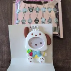 サンリオ　いちご新聞50周年記念　フォトバッジ付きマスコット ポチャッコ