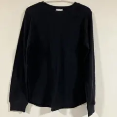 新品　CINEMA CLUB 長袖 ワッフル トップス ブラック M