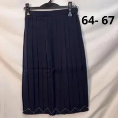 ネイビー プリーツスカート W-64 L-67