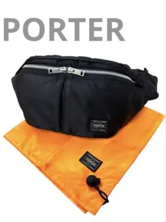 未使用級　PORTER　ポーター タンカー　ウエストバッグ　黒