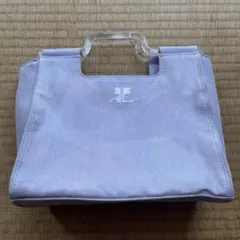 courreges クレージュデニム クリアハンドル ハンドバッグ トート