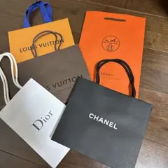 エルメス　シャネル　ヴィトン　ディオール　ショップ袋　5枚