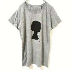 ダルク　EMii シルエットプリント Tシャツ グレー 半袖　L
