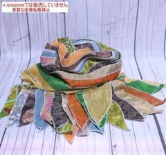 未使用 アジアン 雑貨 布 ストール インド シルク入り 手芸 飾り 6