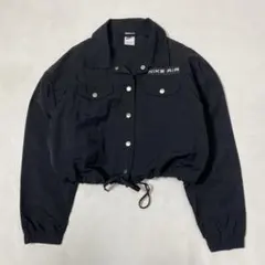 美品 NIKE 短丈 ビッグロゴ エアウーブン クロップドナイロンジャケット