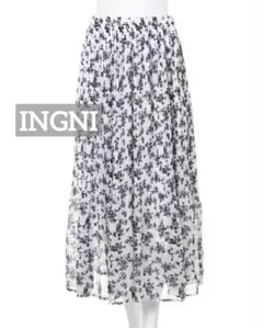 1531 INGNI 花柄単色シフォンプリーツ／スカートのサムネイル