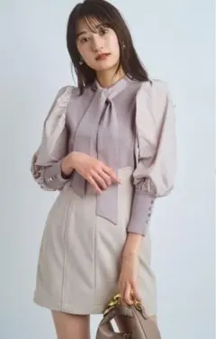 パフスリーブニット