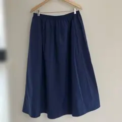 UNIQLO ユニクロ　フレアスカート XXL ネイビー　ウエストゴムのサムネイル