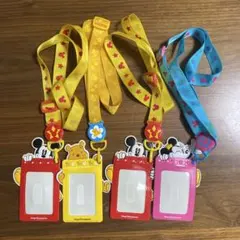 東京ディズニーランド パスケース　4点 ネックストラップ付き