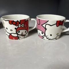 ハローキティ・マイメロディ マグカップ 2個セット