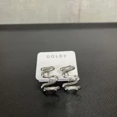新品★GOLDY イヤリング ゴールディシルバー 韓国ウェーブ夏アクセサリーのサムネイル