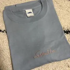 sumika 刺繍 Tシャツ アシッドブルー M