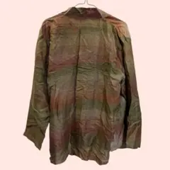 シルク風マルチカラーレディースラップシャツ