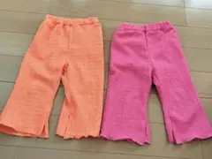 MARKEYS✡サイズ90✡オレンジ ピンク フレアパンツ 2点セット