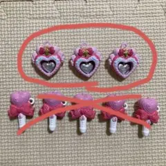 キミとアイドルプリキュア バスボール　アイドルハートブローチ3つ
