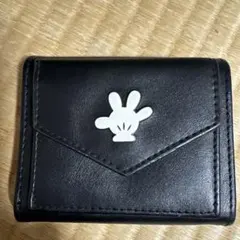 ミッキーマウス 三つ折り財布 黒