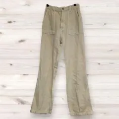 1389 ZARA カジュアルパンツ ズボン (SS XS) ベージュ 無地