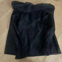 ブラック　オフショルダー シースルーブラウス