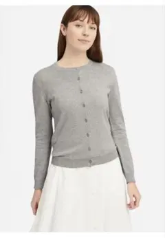 【UNIQLO】UVカットスーピマコットンクルーネックカーディガン（長袖）
