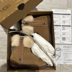 UGG ブラウン ファー付きブーツ