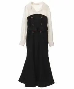 【美品】31 sons de mode トレンチ風ドッキングワンピース