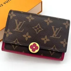 ルイヴィトン 二つ折り財布 ポルトフォイユ フロール コンパクト モノグラム 457】ヴィトン モノグラム 二つ折り財布 フロール コンパクト M64588