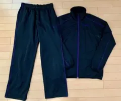 美品 NIKE ナイキ ジャージ セットアップ M ブラック パープル 黒 上下