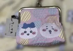 最終値下げ】ちいかわ ハチワレ　がま口刺繍ポーチ