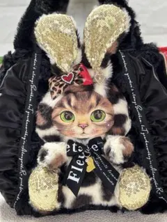 コヤンイサムチョン　サイドファスナーバッグ（大）　サンダーちゃん　ヒョウ柄